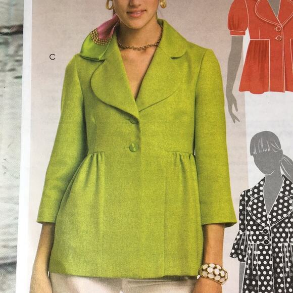 McCall's M5594‎ Misses Lined Blazer Jacket Sewing Pattern Size A5 (6-8-10-12-14) - Picture 2 of 10